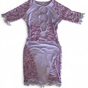 Purple zebra bodycon Dress
